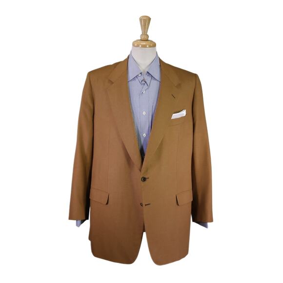 Brioni Vicuna Camel Brown Cashmere Wool 2-Btn Fleece Sportcoat Blazer US 44L